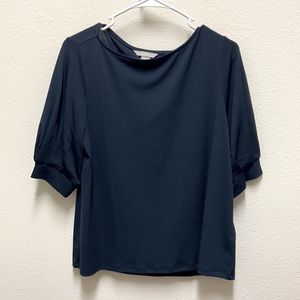 HNM silk navy blue work top